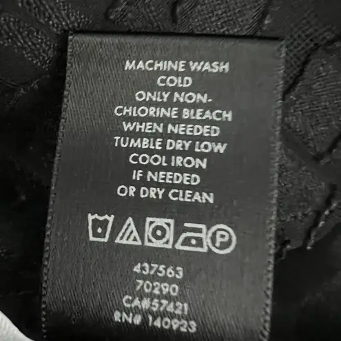 Ann Taylor Lace Workwear Office Career Party Elegant Classic Womens Top Medium Black