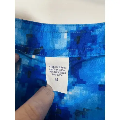 Women's Reversible Swim Cover Up Swimming Short Beach Summer Black Blue Medium