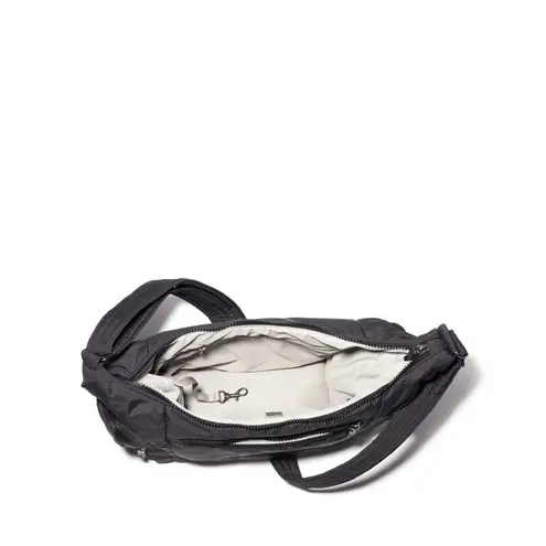 Baggallini NEW Women's Banana Sling Crossbody Shoulder Bag Plum Twilight PUFF