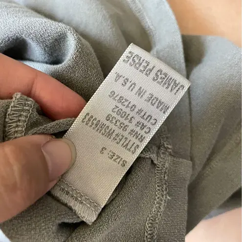 James Perse Dress cotton scoop knee length womens Gray large contemporary office