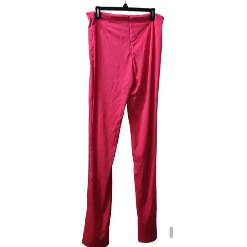 Flare Leggings High Waist Button Accents Hot Pink Pants Size 30