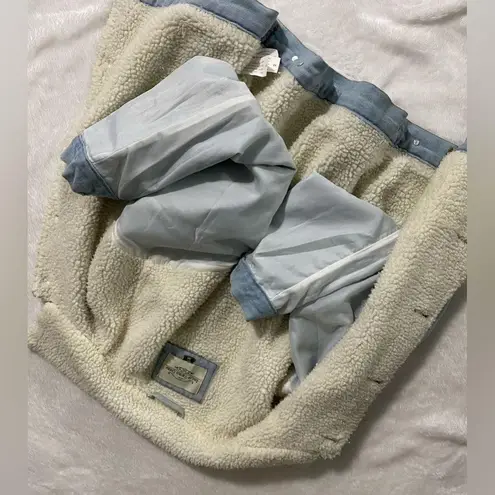 Ashley Vintage Charm Jacket Vintage Blue Jean Denim & Sherpa Jacket Size Medium