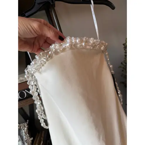 retrofete Abilene Beaded Off The Shoudler Maxi Dress White Womens Size Small