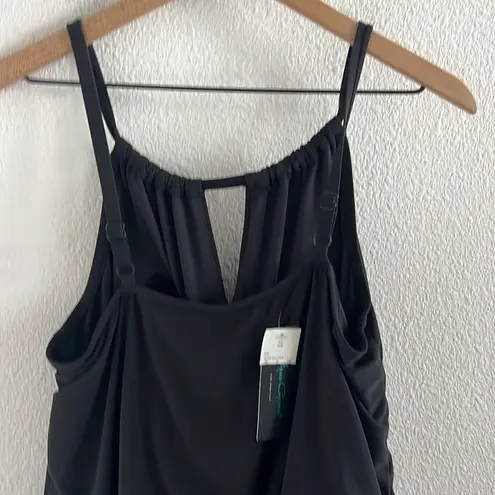 Aqua Green NWT UPF 50 High Neck Swim Romper with Pockets One Piece Swimsuit 16W