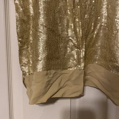 Chelsea28 NWT Nordstrom gold sequin contrast cami, size small