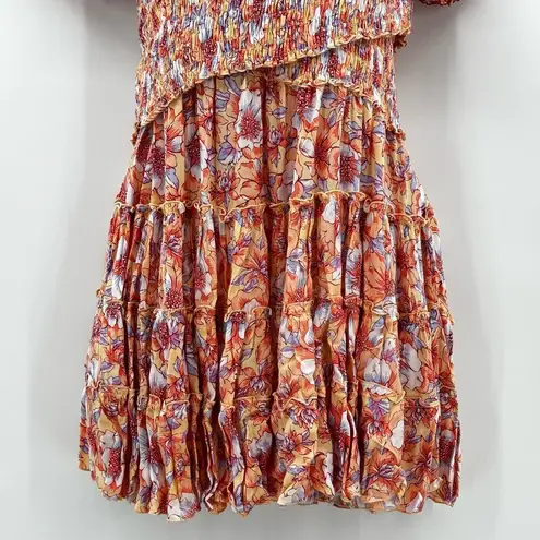 Poupette St. Barth Soledad Off The Shoulder Floral Mini Dress Medium NWT