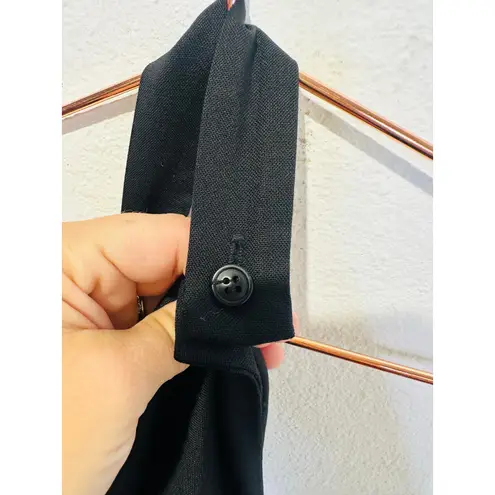 ROHE Black Open Back High Neckline Tie Strap Detail Floor Length Back Slit Dress Size undefined