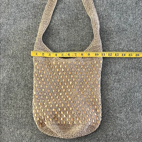 Handwoven Straw Shoulder Bag | Neutral Boho Summer Tote | Beach Bag Tan