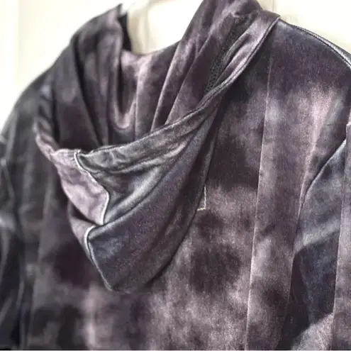Aviator Nation Velvet Grey Black Tie Dye Full Zip Hoodie. NWT RARE