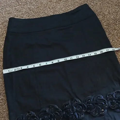 Event womens black floral cotton skirt size medium
