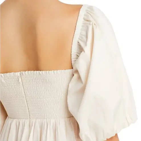 En Saison Poplin Babydoll Dress in Natural