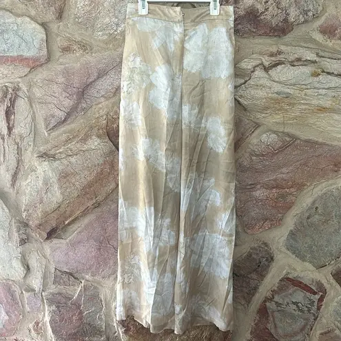 Commense Romance Floral Printed Straight Pants size xs Gold
