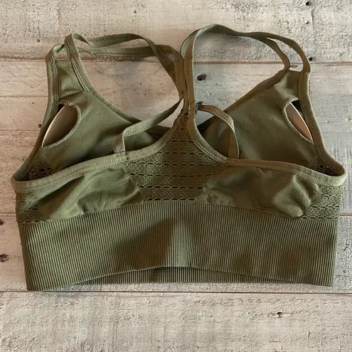 Savvy Army green sports bra