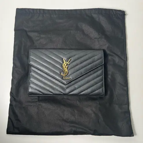 Saint Laurent YSL Authentic Adjustable Drawstring WOC Handbag Purse Bag Dustbag