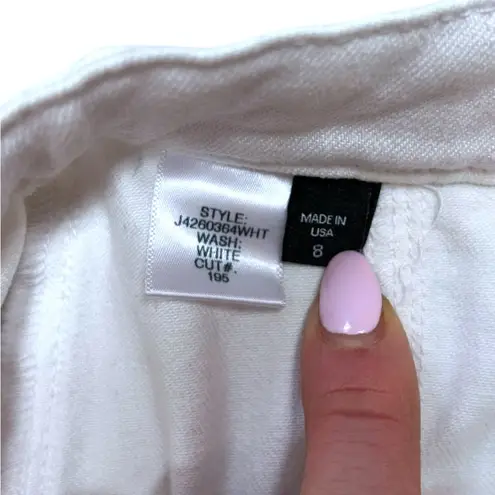 Veronica Beard Jeans Skirt Women's Size 8 Button Front Braided White Denim Mini