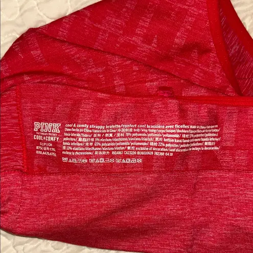 PINK - Victoria's Secret VS Pink Cool & Comfy Size S Red Strappy Sports Bra - Image 8
