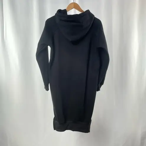 NUTEXROL Long Fleece Hooded Sweatshirt Dressing Black Size Small