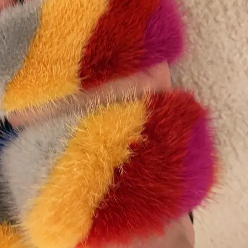 Salvatore Ferragamo belluno rainbow mink