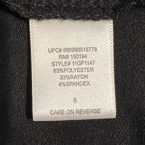 About A Girl Black Lace Up Soft Jersey Knit T-Shirt Long Sleeve Mini Dress Size Small