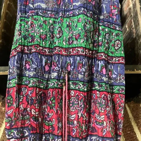 VINTAGE nwt/deadstock classic colorful crinkle skirt Green Size undefined