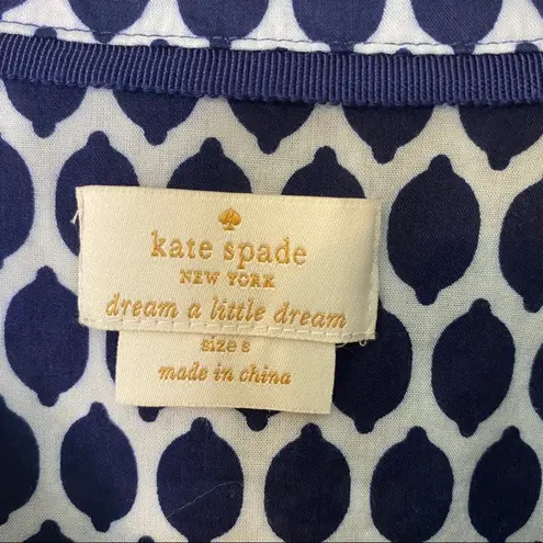 Kate Spade  Pajama Button Down Top Blue Sz Small