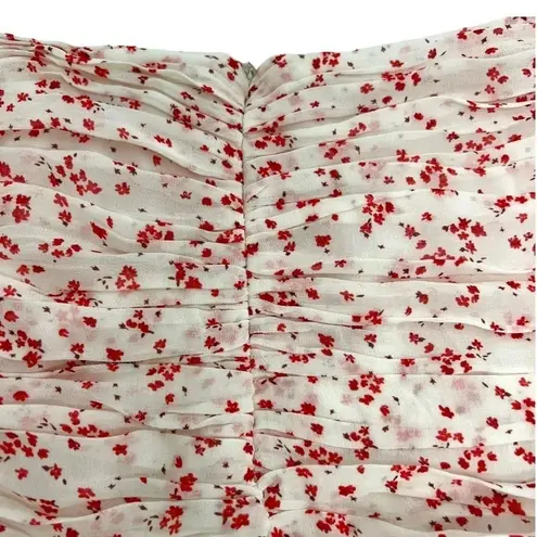 Ganni Georgette Ruched Chiffon Disty High-waisted Mini Skirt Women’s size 4 or S