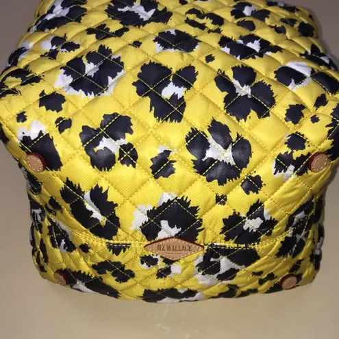 MZ Wallace New York Yellow Leopard Metro Tote Deluxe Adjustable Strap Medium Bag