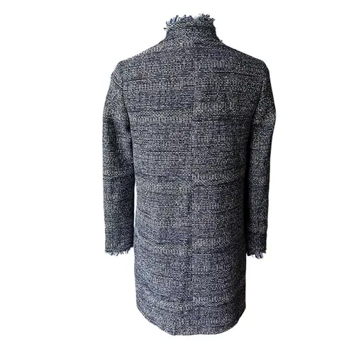 J. McLaughlin  “Walden” Long Line Coat in Denim Tweed, Sz S