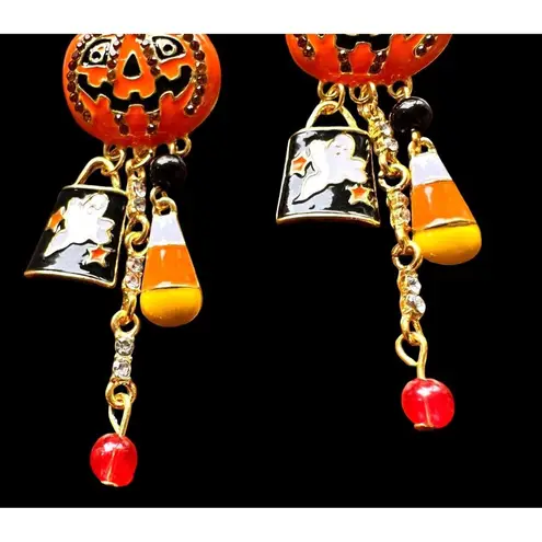 Halloween Earrings New Jack O Lantern Candy Corn Ghost Beads Pumpkin Pie…