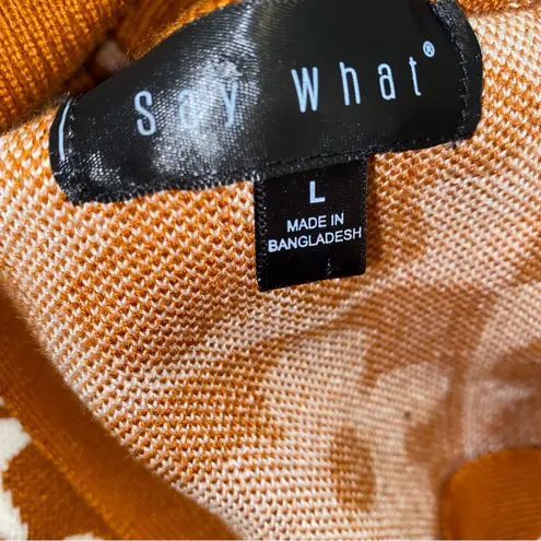 Say What? Say What Floral Sweater Vest L