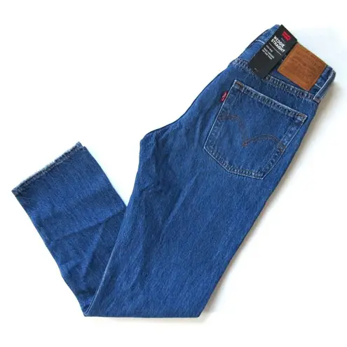 Levi's NWT  Wedgie Straight in Market Moments Destroyed Rigid Crop Jeans 25