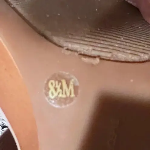 INC Ribbed Elastic Strap Roesia Round Toe Block Heel Slip On Sandals Size 8.5