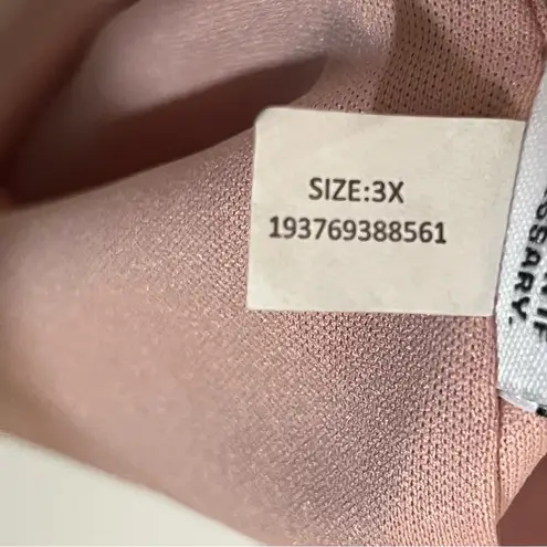 Ophelia Roe Women’s Long Sleeve Lace Overlay Floral Print Dress Size 3XL Pink