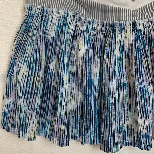 Lululemon  size 8 time to shine skort skirt tennis athletic blue white multi plea