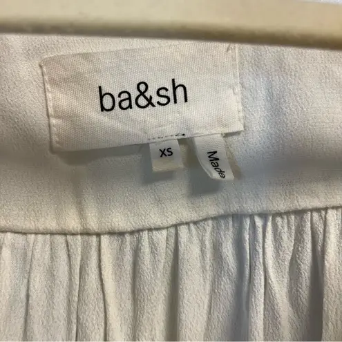 Ba&sh Alma Dress Embroidered Mini Dress in Ecru w/ 3/4 Sleeves Sz XS/ US 2 NWT