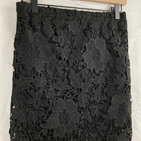 Sans Souci Womens S Black Lace Crochet Bodycon Mini Skirt Whimsigoth Party Club