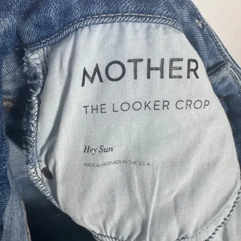 Mother The Looker Crop Jean Women 28 Blue Hey Sun Minimal Skinny Straight Casual