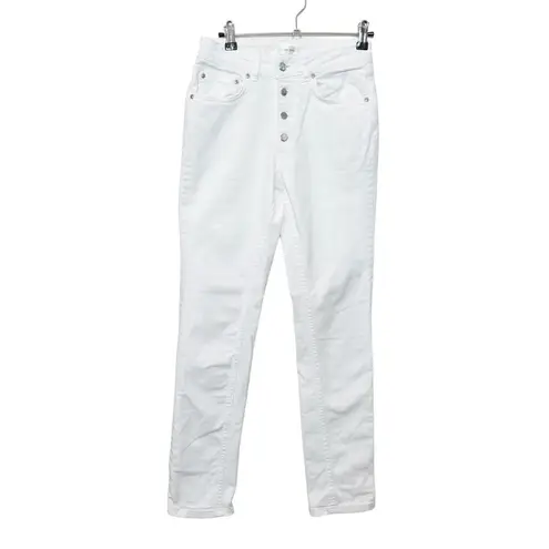 ANINE BING Frida Skinny Jeans Women’s 25 White Stretch Denim Button Fly