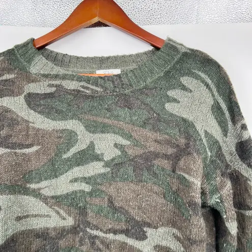 Rails Perci 100% Wool soft Sweater in Jungle Camo Pullover in Green size small