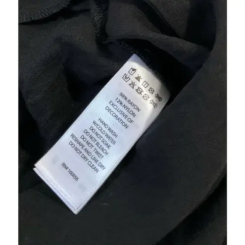 Sincerely Jules Fringe Black Skirt Regular Size L NWT (36-62)