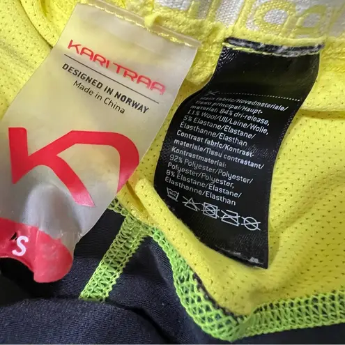 Kari Traa Svala Wool blend pants Orange Black yellow baselayer Leggings small