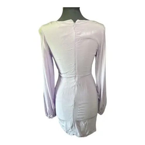 L'Academie  Pearl Ruched Dress in Lilac Size S