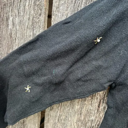 Victoria Jones 90s Embroidered Embellished Christmas Tree Ugly Cardigan Sweater