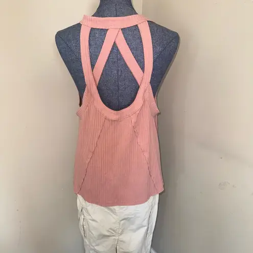 Ces Femme NWOT Criss Cross Back Flowy Tank L Pink Size L