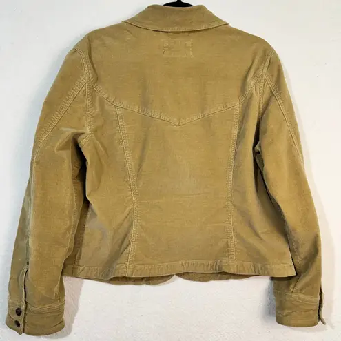 Live a Little Tan Beige Corduroy Cotton Stretch Jacket Women's X-Large XL VTG
