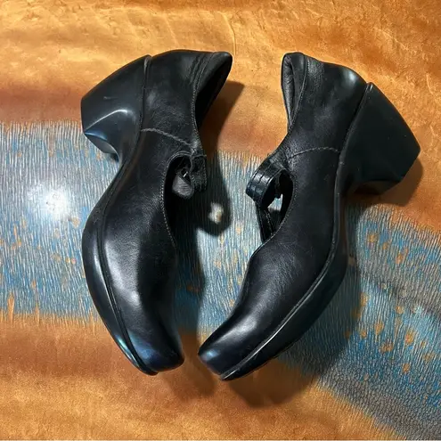 Naot Pleasure Mary Jane Black leather Heels block size 41 comfort shoes