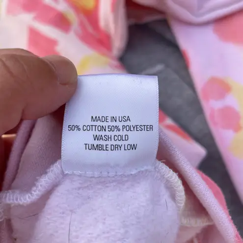 Collina Strada floral-print round hem crewneck sweatshirt size XS extra small