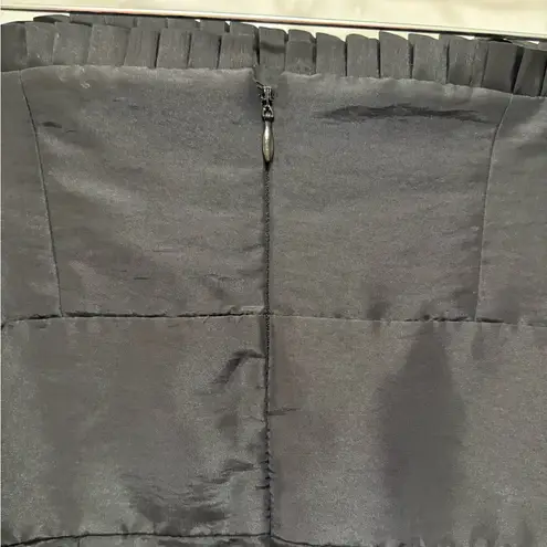 Max and Cleo Rosette Trim Strapless Taffeta Dress Sz 4 Black