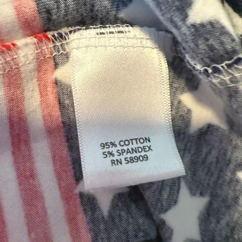 Allison Daley Red and Blue Boxy Short Sleeve Tee