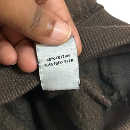 Cozy Fall Goblincore Warm Chocolate Brown Leonine Cotton Pullover Hoodies Size L Size L